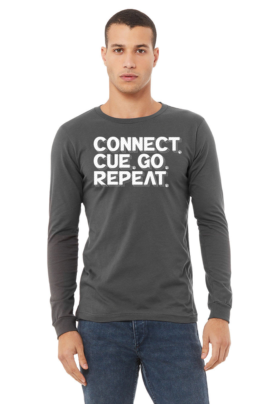 Connect.Cue. Go. Repeat. Long Sleeve(Unisex) - Five Points Training